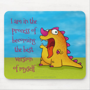 Dax det Dino monster, w-/quotemousepad Musmatta