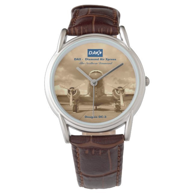 DAX - Diamond Luft Xpress DC-3 Pilotens bevakning Armbandsur (Framsida)