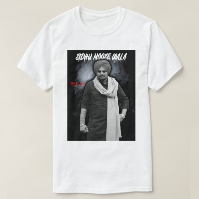 Day Gift Sidhu Punjabi Cinema Moose Wala Funny Fan T Shirt (Design framsida)
