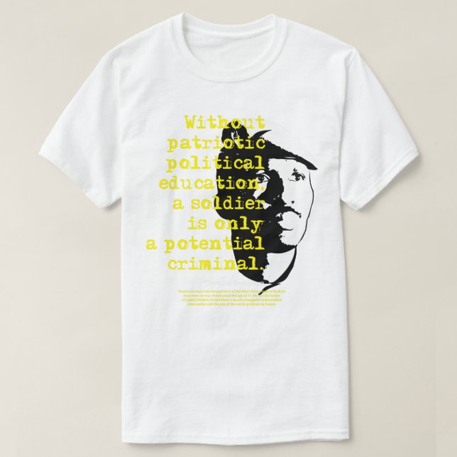 Day Gifts President Thomas Of Burkina Sankara Faso T Shirt (Design framsida)