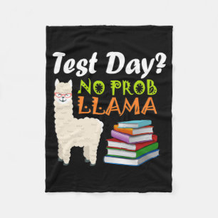 Day Llama Teacher Exam Llama Undersöker Student Sh Fleecefilt
