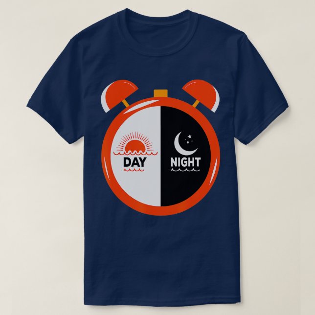 Day Night Funny Daylight Saving Time Gifts  T Shirt (Design framsida)