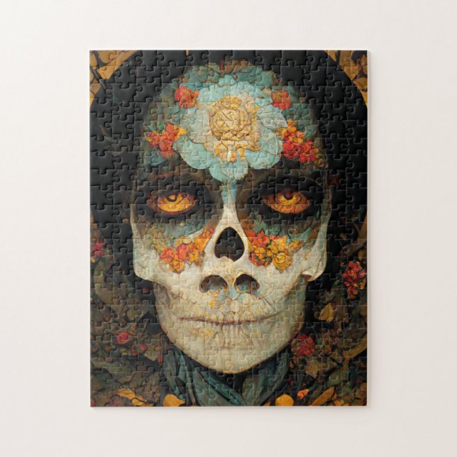 Day of the dead 1 Fantasy Skull Pussel (Vertikal)