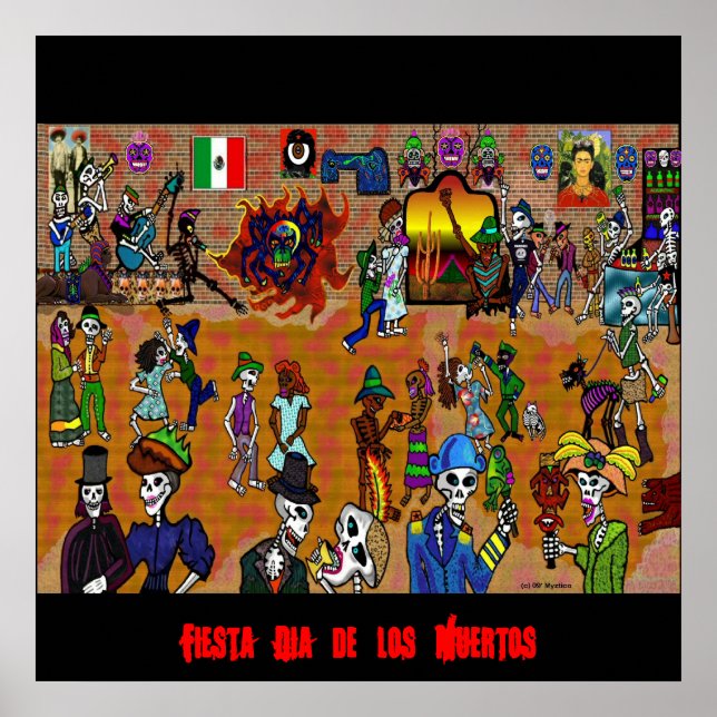day of the dead 2, Fiesta Dia de los Muertos Poster (Framsidan)