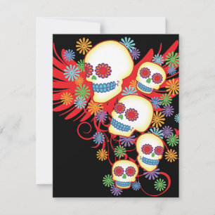 Day of the dead 4,25-tums x 5,5-tums inbjudan