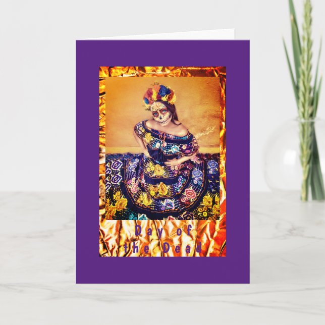 Day of the dead, 5-tums x 7-tums mappat gratulatio kort (Framsida)