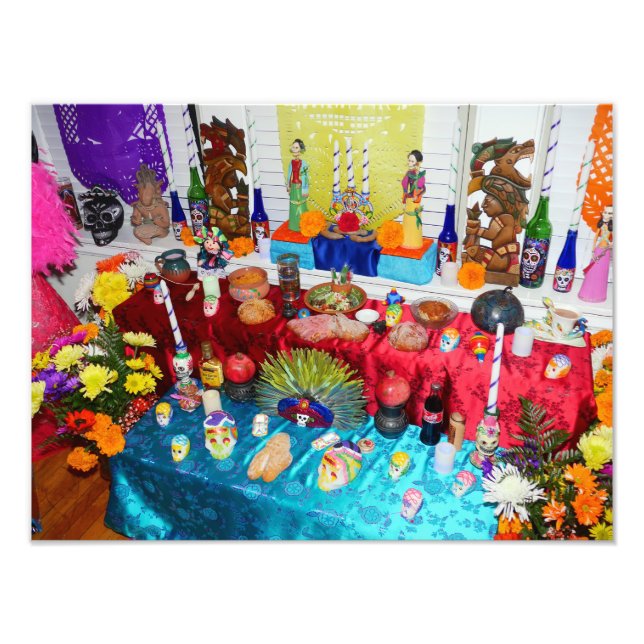 Day of the dead Altar Offering Fototryck (Framsidan)
