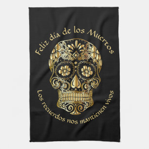 Day of the dead - Anpassa Lägg till Namn och medde Kökshandduk