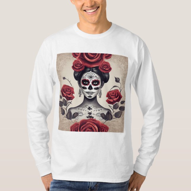 Day of the dead Beauty med Ro T Shirt (Framsida)
