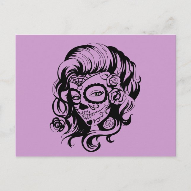 Day of the dead Beauty Vykort (Framsida)