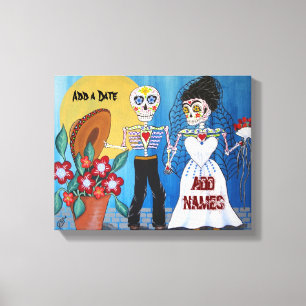 Day of the dead Bröllop par Canvastryck