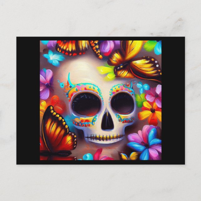 Day of the dead Butterflies 1 Vykort (Framsida)