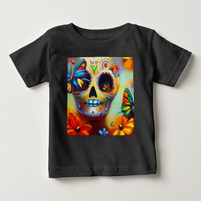 Day of the dead Butterflies 2 T Shirt (Framsida)