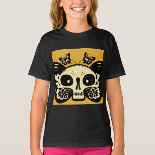 Day of the dead Butterflies Woodcut 1 T Shirt