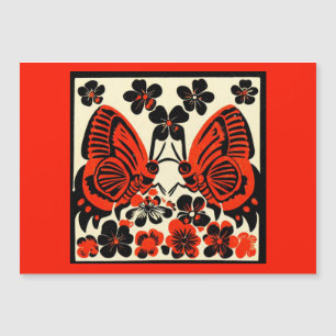 Day of the dead Butterflies Woodcut 3