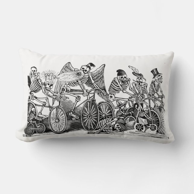 Day of the dead - Calavera las biciletas Pillow Lumbarkudde (Framsida)