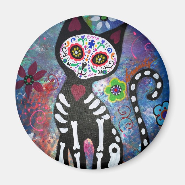 Day of the dead Cat av fängelser Magnet (Framsidan)