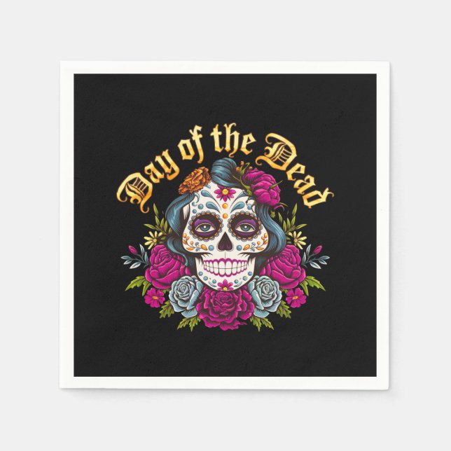 Day of the dead: Celebrate Dia de Los Muertos Pappersservett (Framsidan)