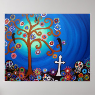 DAY OF THE DEAD CEMETERY POSTER