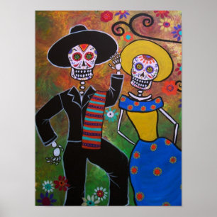 Day of the dead Dancing Couple Poster
