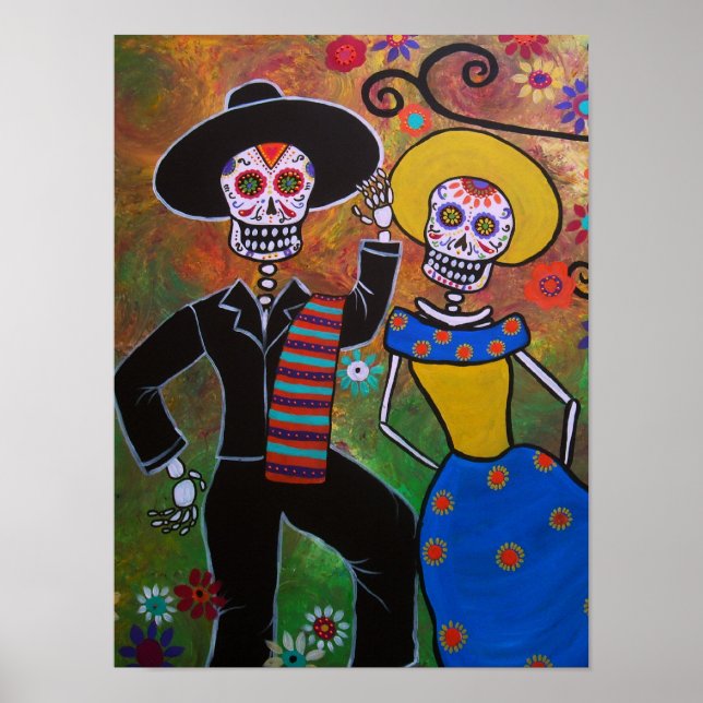 Day of the dead Dancing Couple Poster (Framsidan)