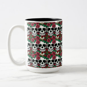 Day of the dead Design - Halloween Två-Tonad Mugg