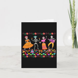Day of the dead Dia De Los Muertos Mexican Skeleto Kort