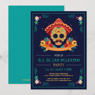 Day of the dead, Dia De Los Muertos Party Inbjudan