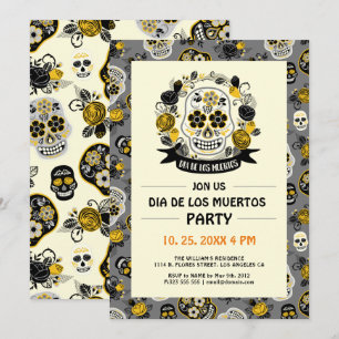 Day of the dead, Dia De Los Muertos Party Inbjudan