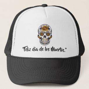 Day of the dead-Dia De Los Muertos Skull Trucker Keps