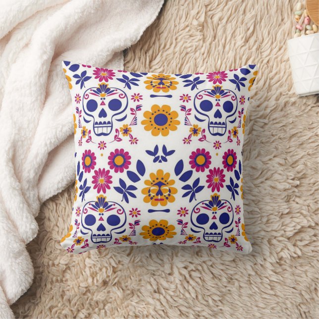 Day of the dead | Día de Los Muertos Sugar Skull Kudde (Filt)