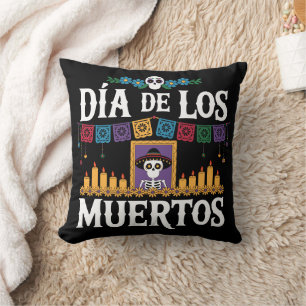 Day of the dead Día de Los Muertos Sugar Skull Kudde
