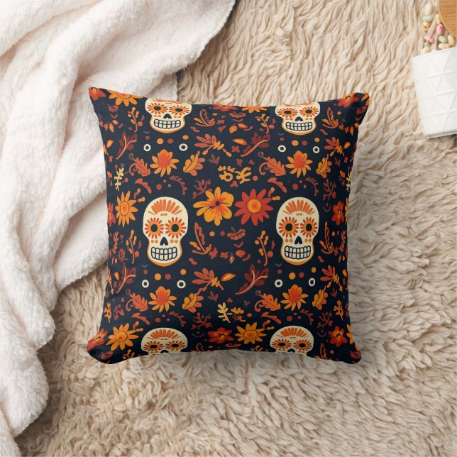 Day of the dead | Día de Los Muertos Sugar Skull Kudde (Filt)