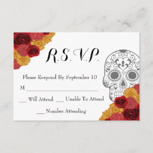Day of the dead Dia Los Muertos OSA Bröllop Card Kort