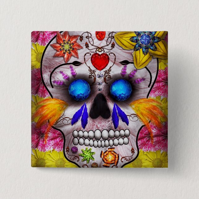 Day of the dead - död maskerar knapp (Framsida)