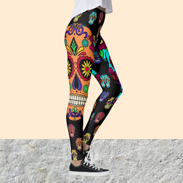 Day of the dead Döskallar för baljväxtsocker Leggings (Skapare uppladdad)