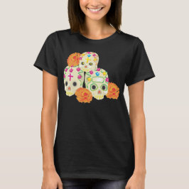 Day of the dead Döskallar och Marigolds T-shirt
