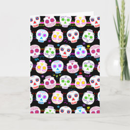 Day of the dead Döskallar Socker Kort