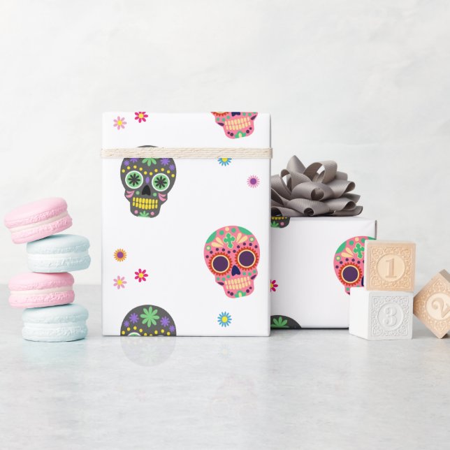 Day of the dead Döskallar Socker Presentpapper (Baby Shower)