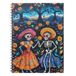 Day of the dead färgstark design anteckningsbok