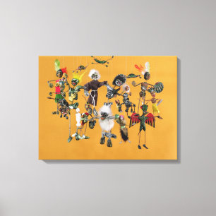 Day of the dead figurer från Oaxaca Canvastryck