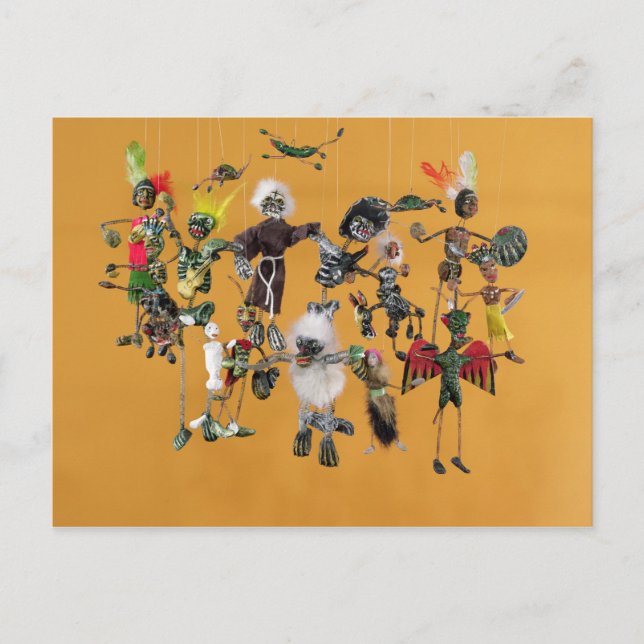 Day of the dead figurer från Oaxaca Vykort (Framsida)