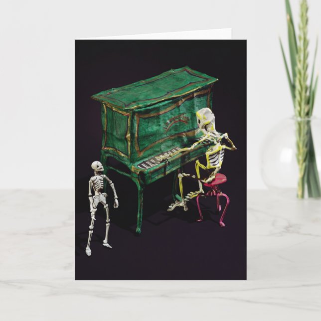 Day of the dead figurer som musiker kort (Framsida)