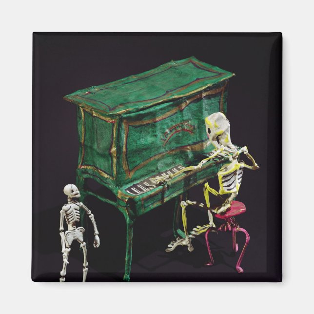 Day of the dead figurer som musiker magnet (Framsidan)