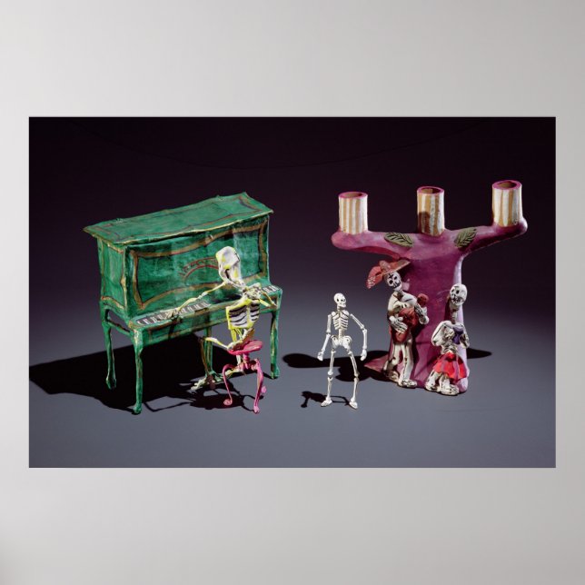 Day of the dead figurer som musiker poster (Framsidan)