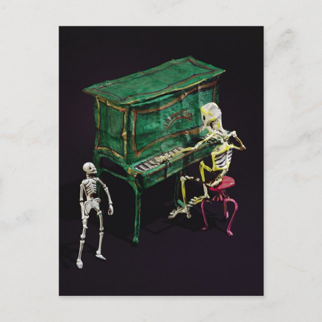 Day of the dead figurer som musiker vykort (Framsida)