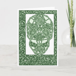 Day of the dead för art nouveauskallegrönt kort