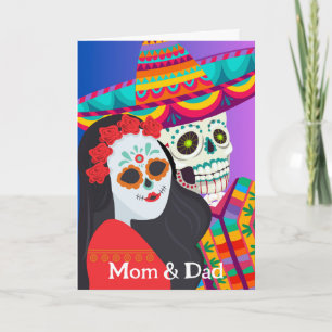 Day of the dead för föräldrar i Mamma och Pappa Kort