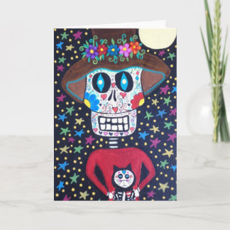 Day of the dead för Kerri Ambrosino konstkort Kort