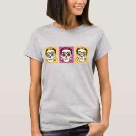 Day of the dead Frida Kahlo Sugar Döskallars T-Shi T Shirt